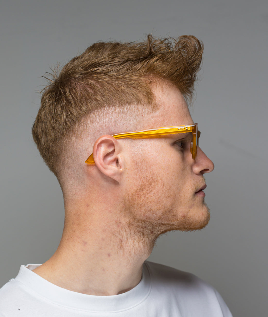 Gafas de sol cara pequeña hombre Amarillas redondas - HUCA