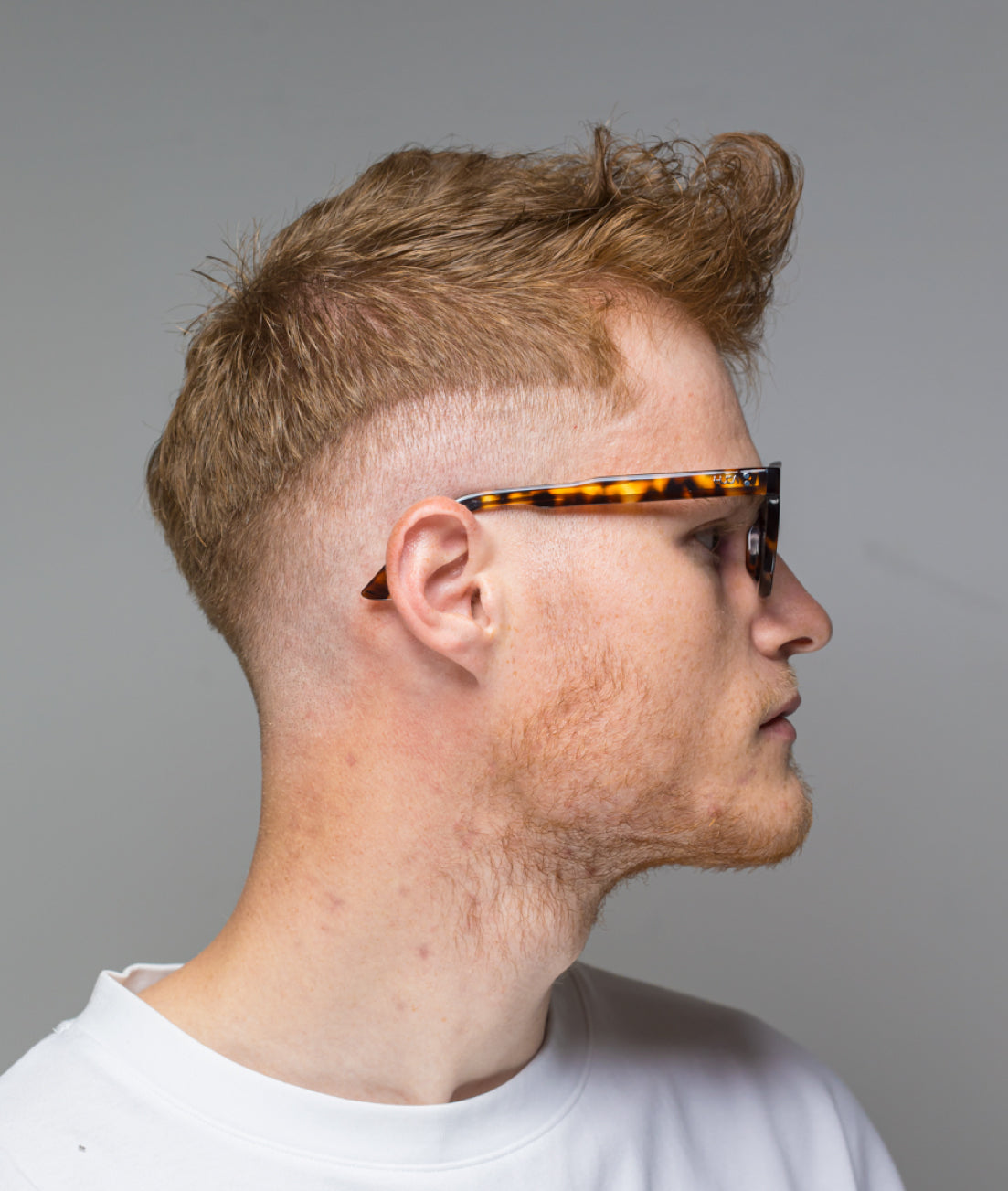 Gafas de sol cara pequeña hombre Havana redondas - HUCA