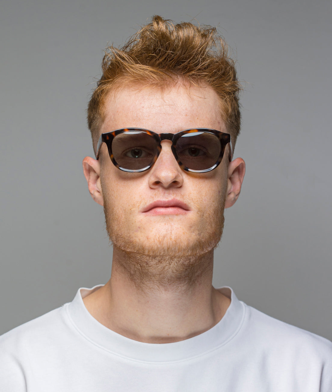 Gafas de sol hombre Havana redondas - HUCA caras pequeñas