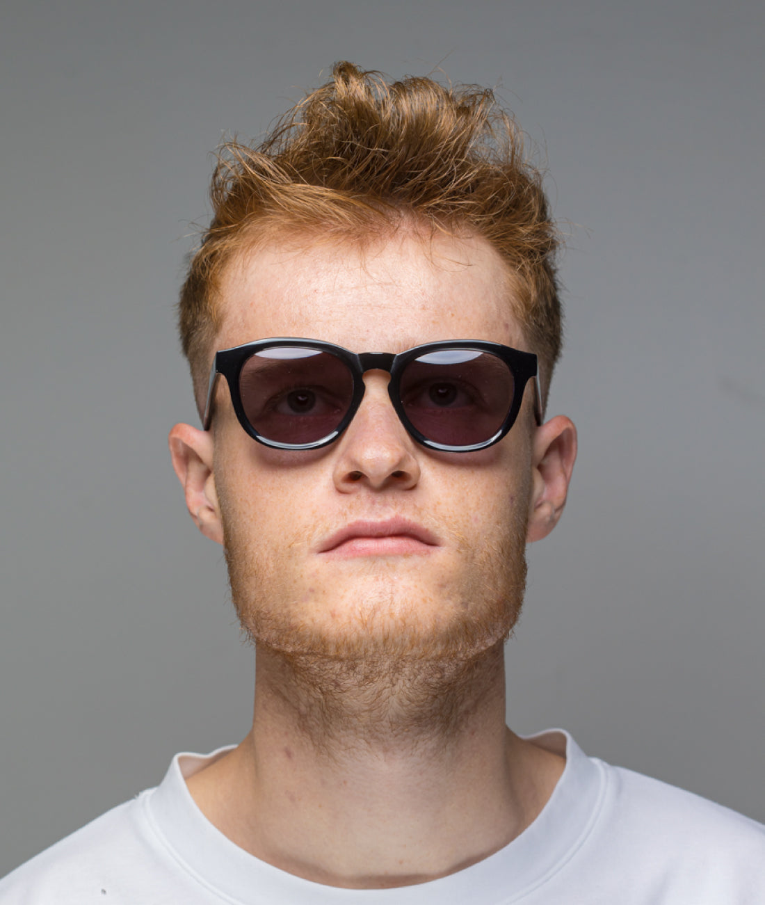 Gafas de sol cara pequeña hombre Negras redondas - HUCA