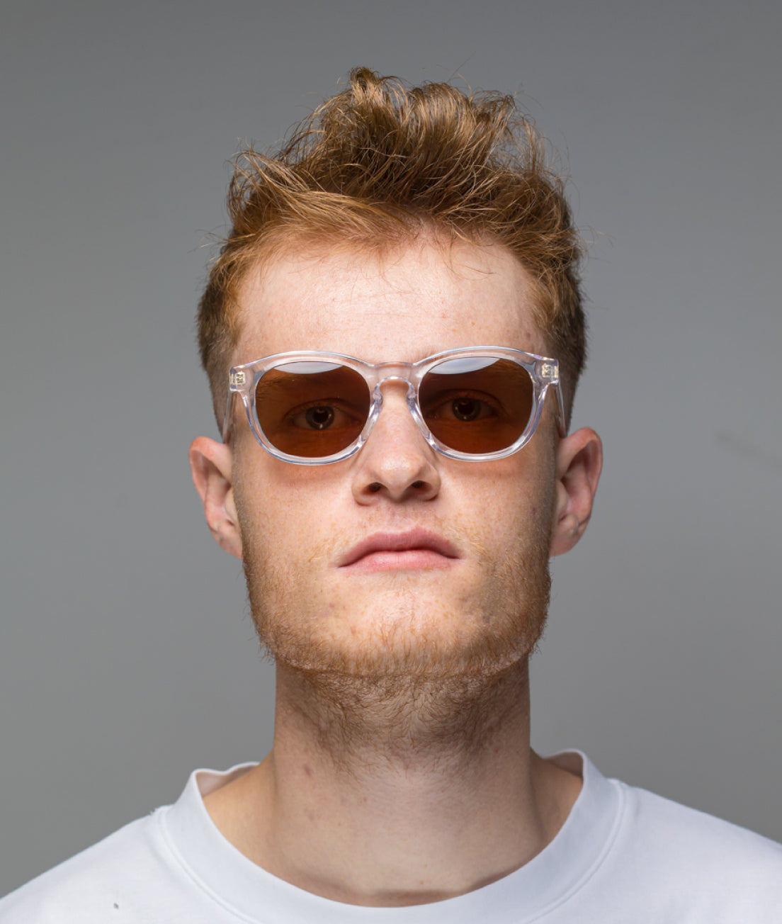 Gafas de sol cara pequeña hombre Transparentes redondas - HUCA