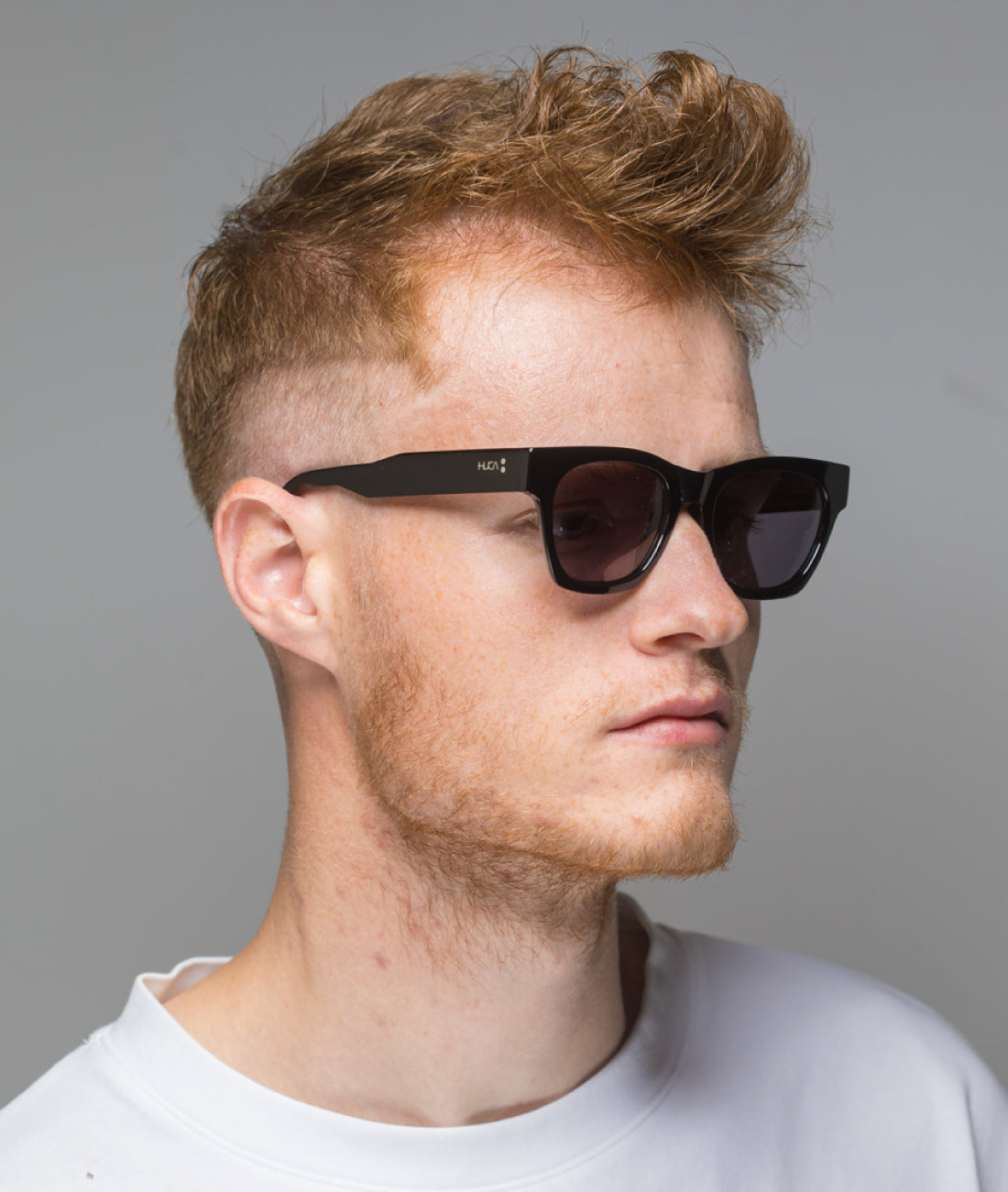 Gafas de sol cara pequeña hombre Negras rectangulares - HUCA