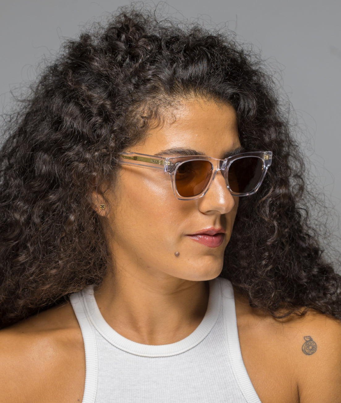 Gafas de sol cara pequeña mujer Transparentes rectangulares - HUCA