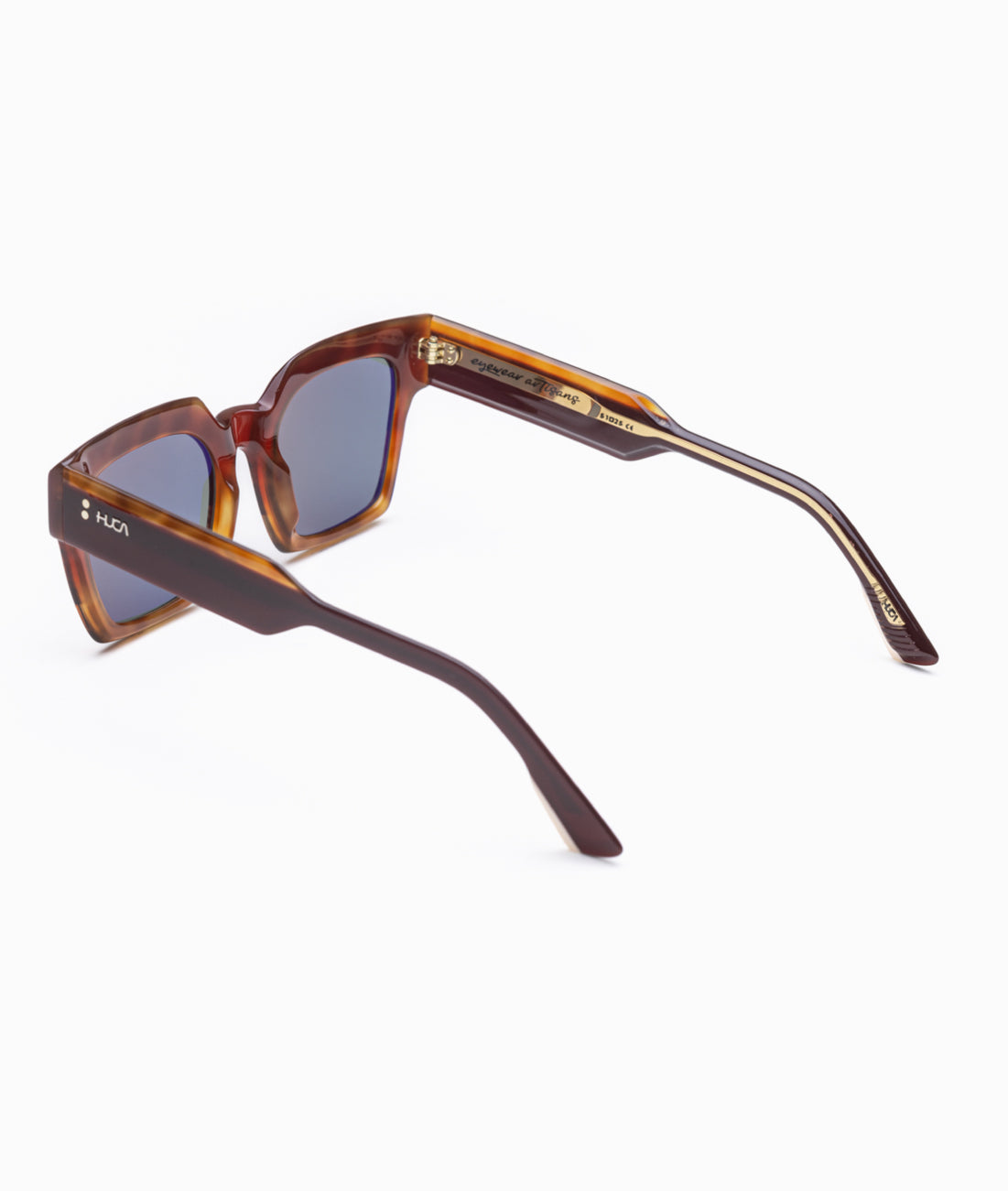 Gafas de sol cara pequeña mujer Burdeos + Havana rectangulares - HUCA
