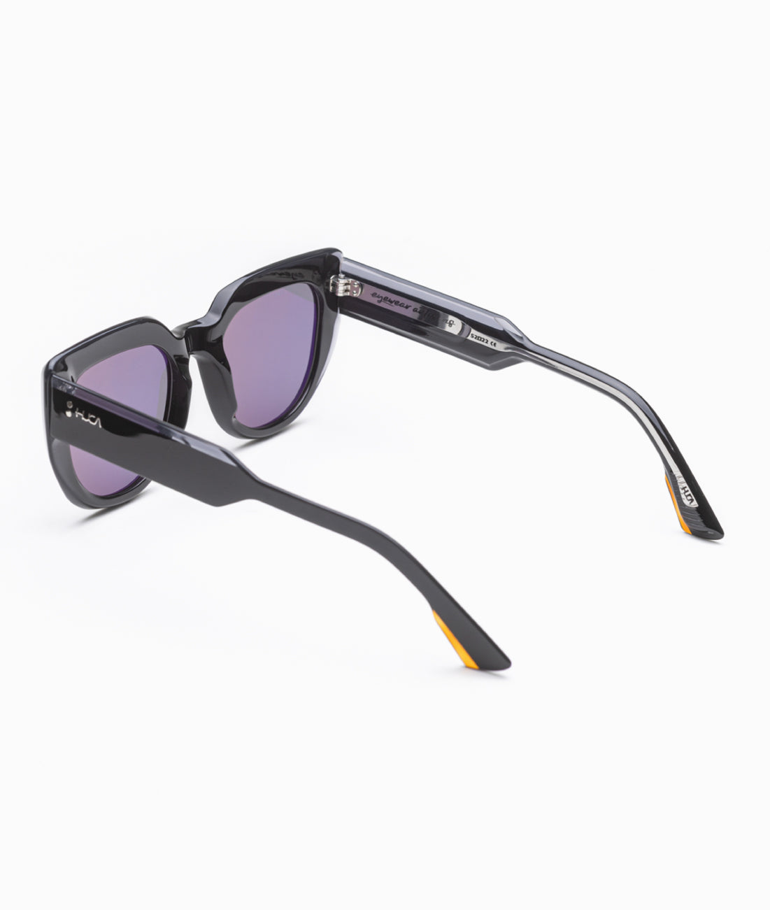Gafas de sol hombre Negras + transparentes - HUCA caras pequeñas