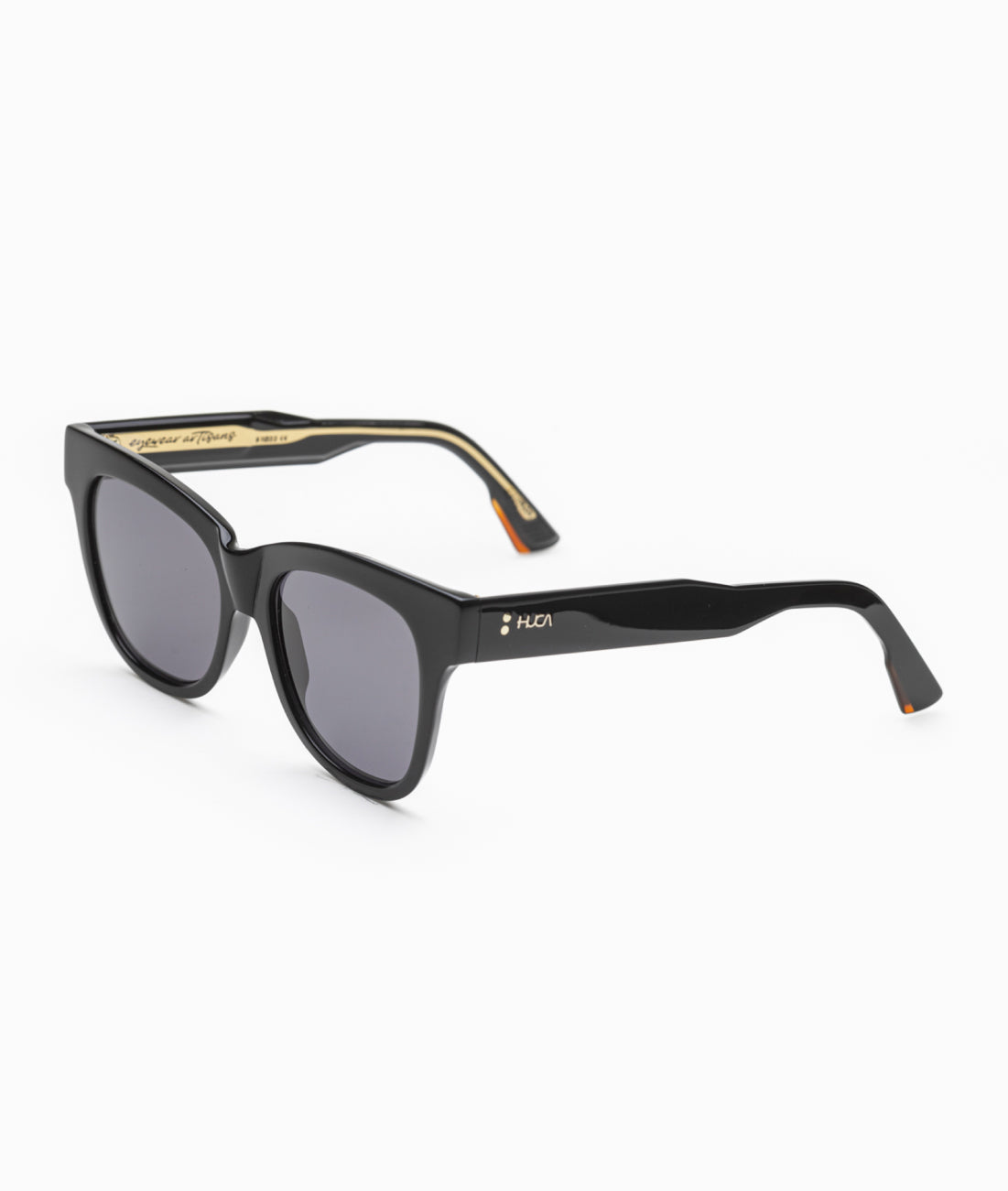Gafas de sol mujer Negras + dorado - HUCA caras pequeñas