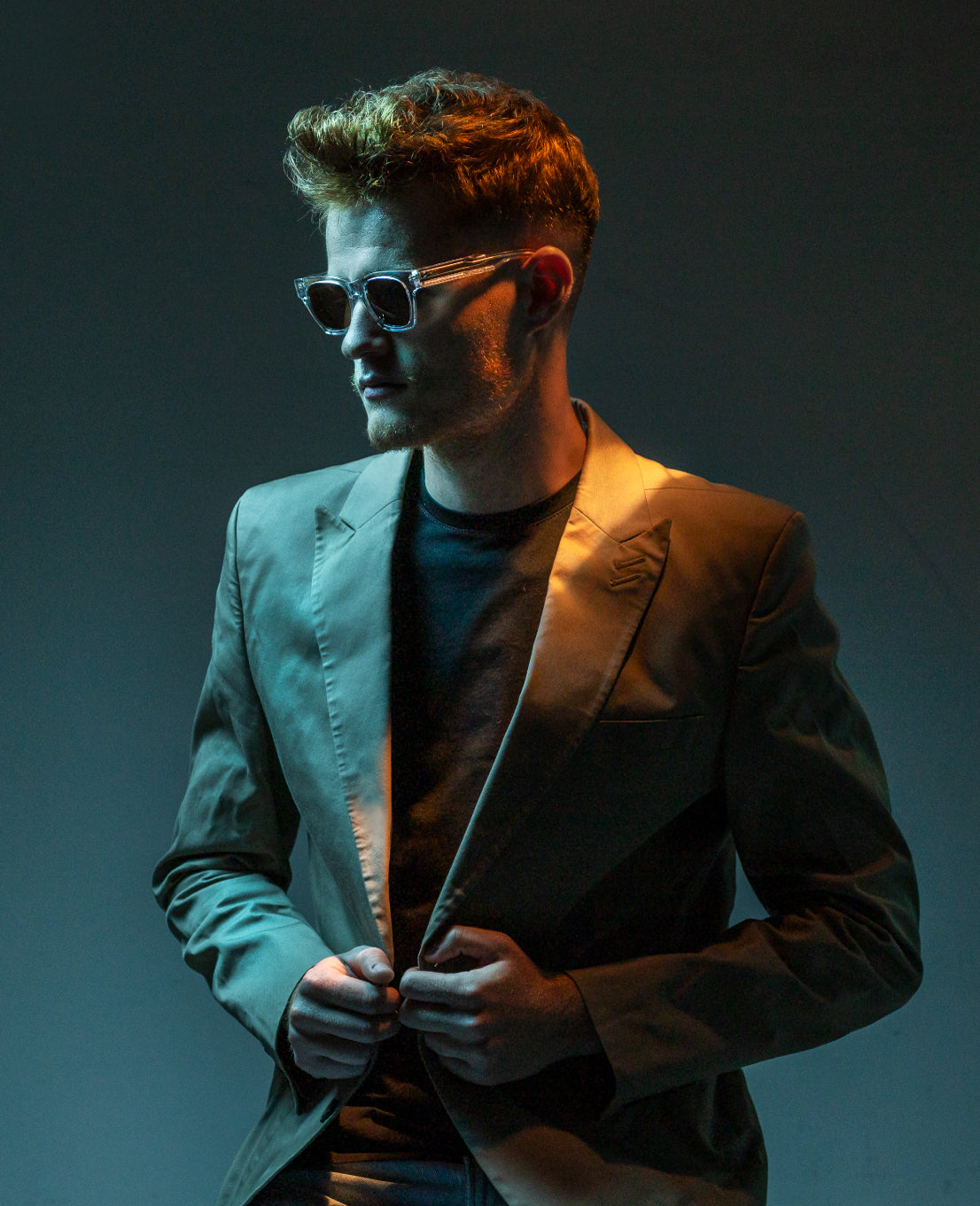 Gafas de sol cara pequeña hombre Transparentes - HUCA