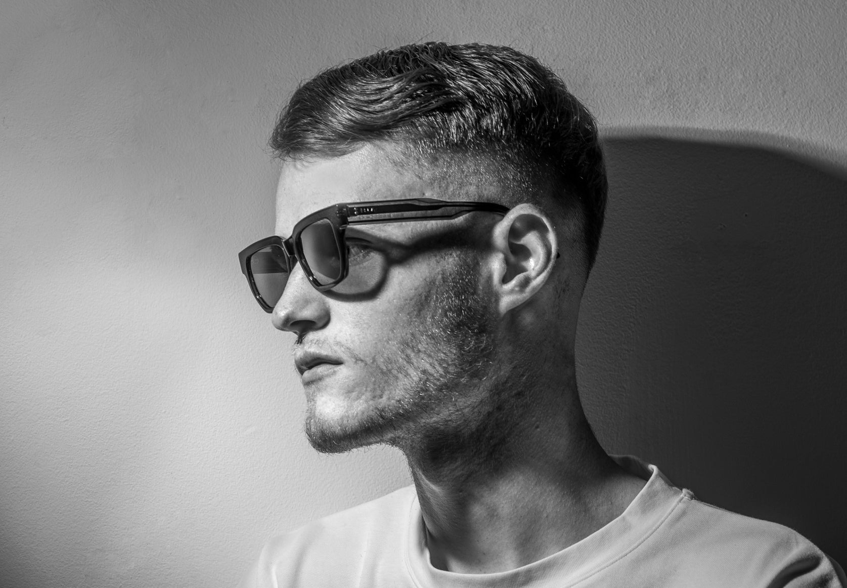 Gafas de sol cara pequeña Hombre Negra transparentes rectangulares - HUCA