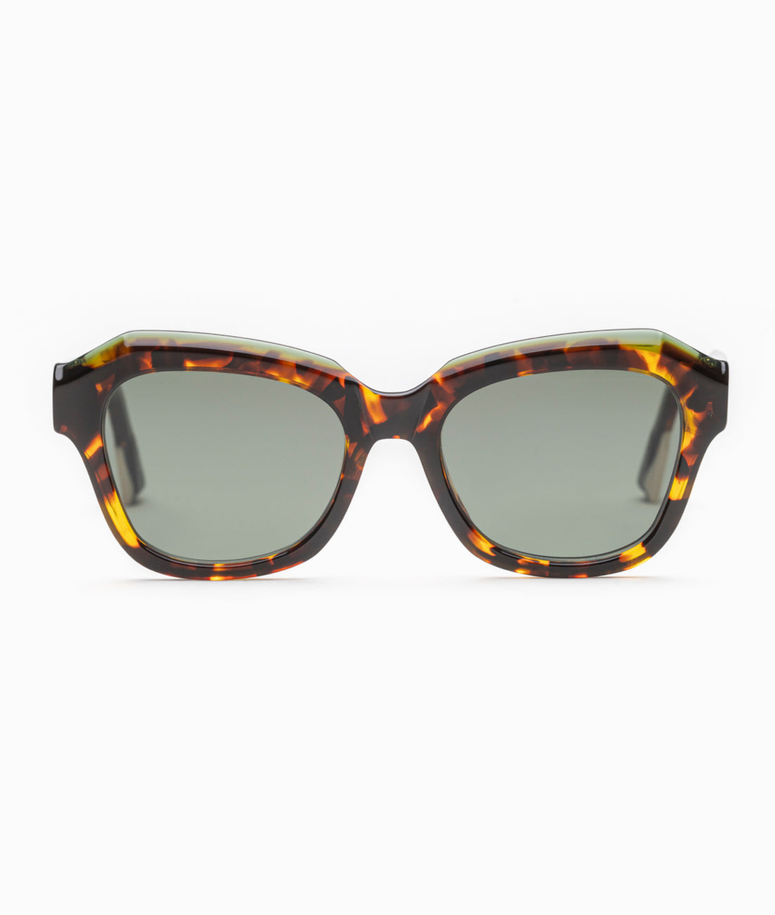 Gafas de sol mujer Havana + Verde- HUCA caras pequeñas
