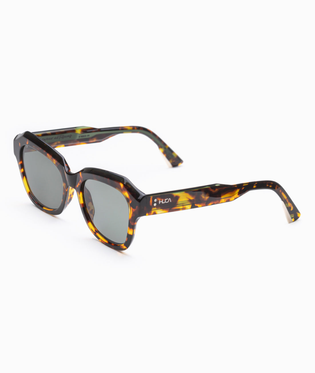 Gafas de sol mujer Havana + Verde- HUCA caras pequeñas