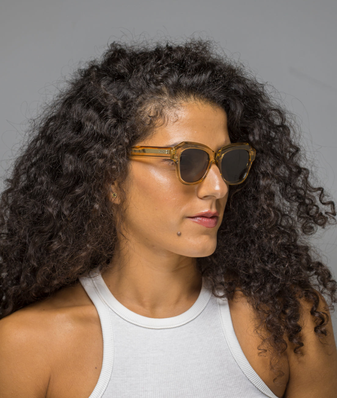 Gafas de sol mujer Marrón transparentes HUCA caras pequeñas