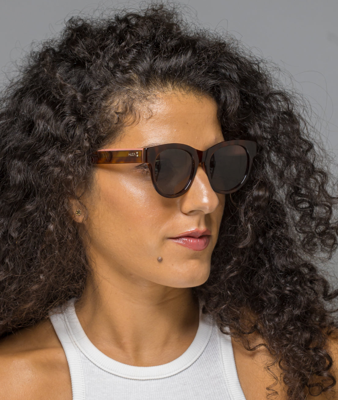 Gafas de sol cara pequeña mujer redonda Carey + Salmón - HUCA