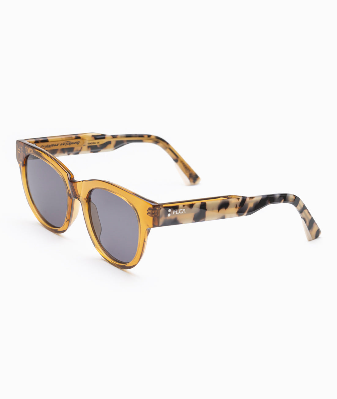 Gafas de sol mujer redonda Miel + Havana blanco - HUCA caras pequeñas
