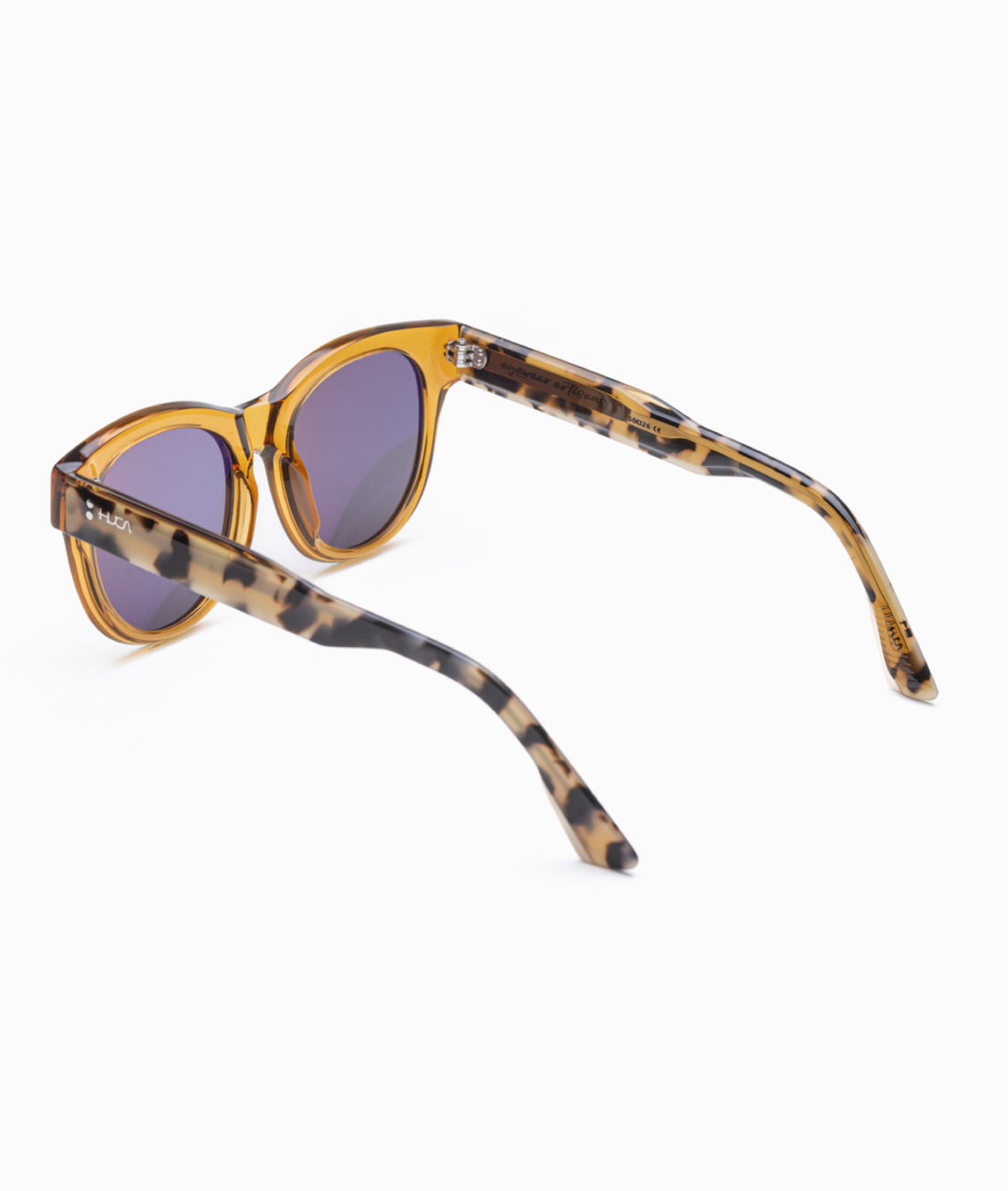 Gafas de sol mujer redonda Miel + Havana Blanco - HUCA caras pequeñas