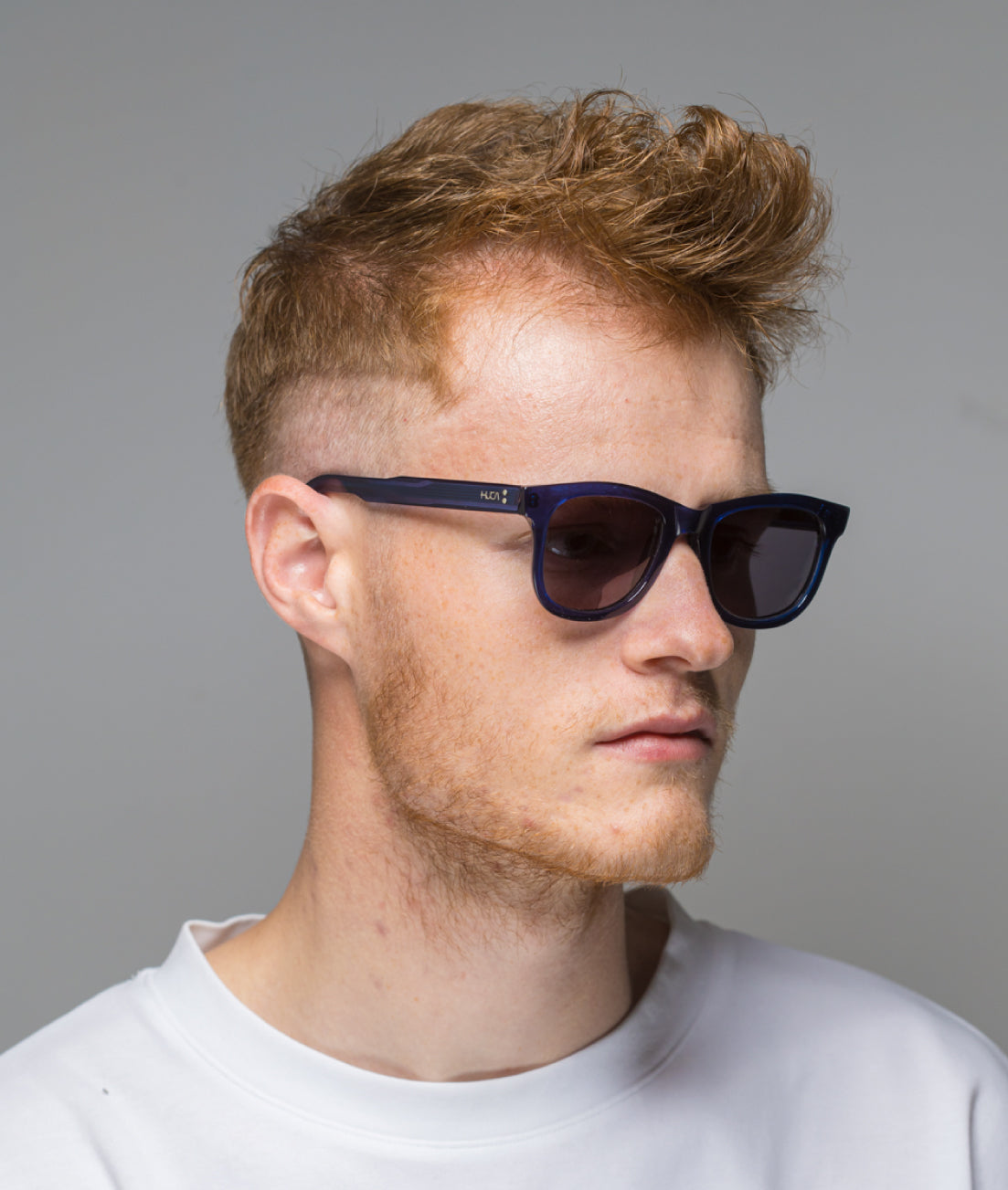 Gafas de sol cara pequeña hombre Azul transparentes - HUCA