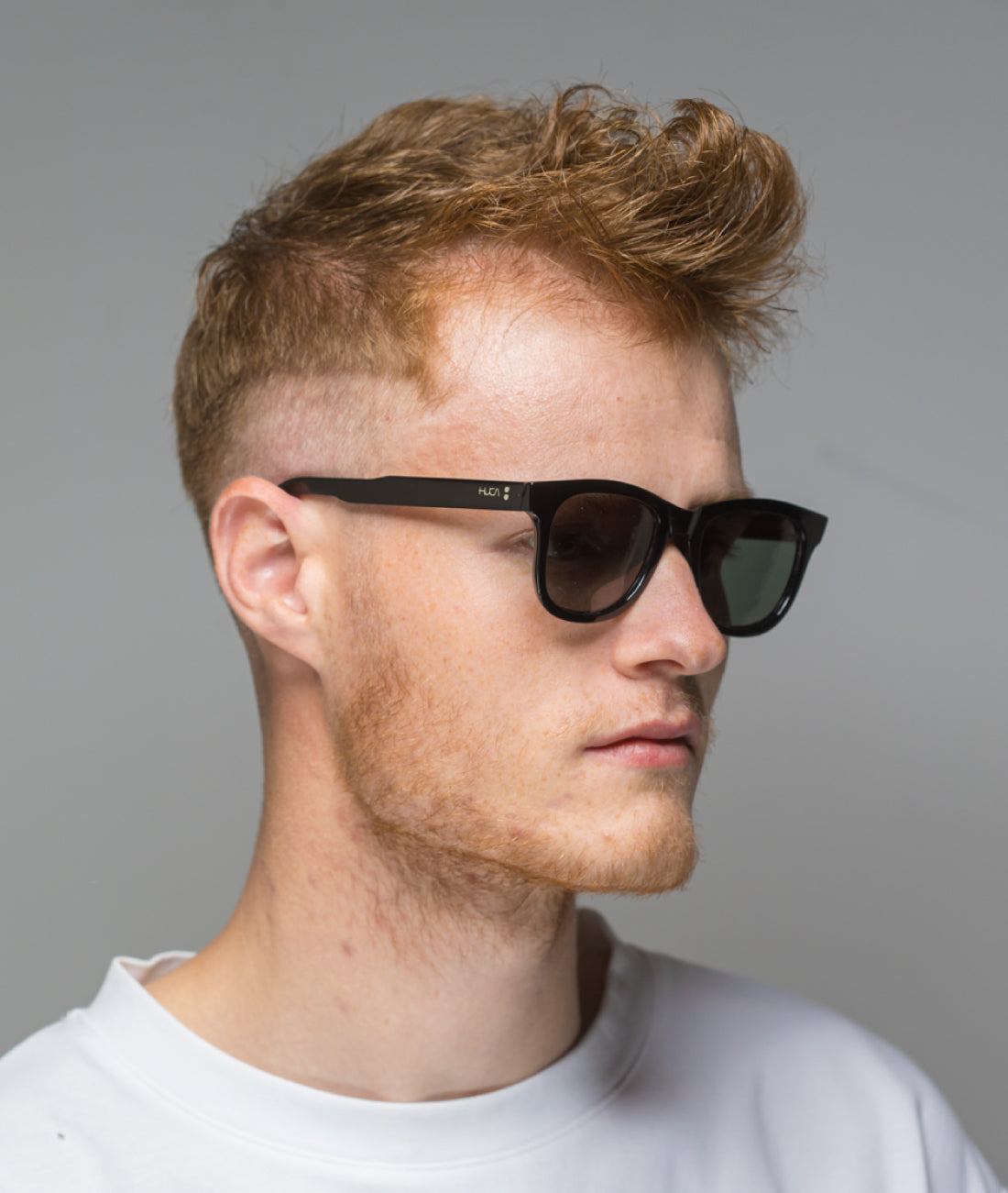 Gafas de sol cara pequeña hombre Negras rectangular - HUCA