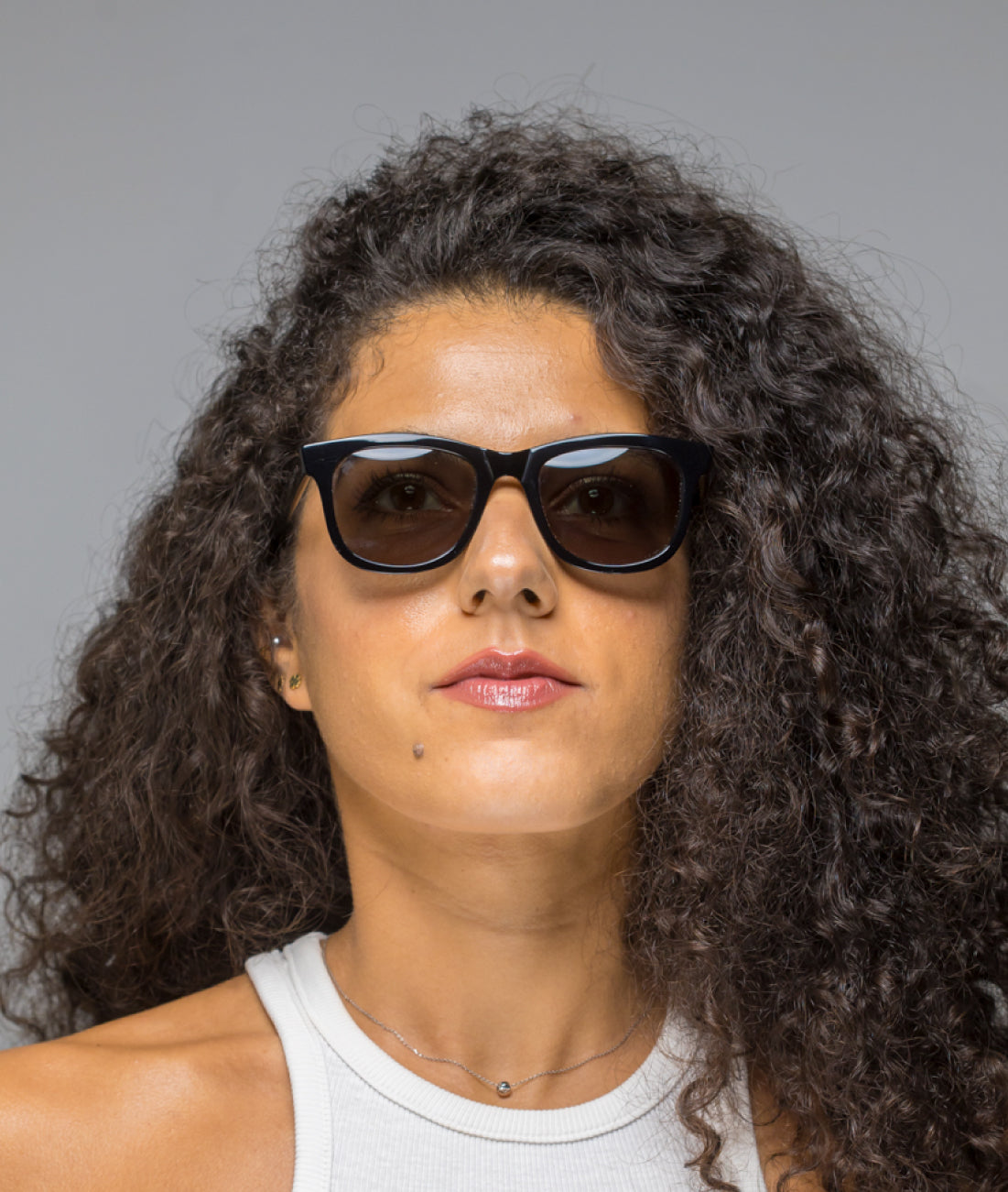 Gafas de sol cara pequeña mujer Negras rectangular - HUCA