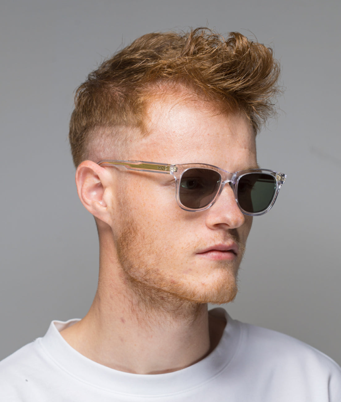 Gafas de sol cara pequeña hombre Transparentes rectangular - HUCA