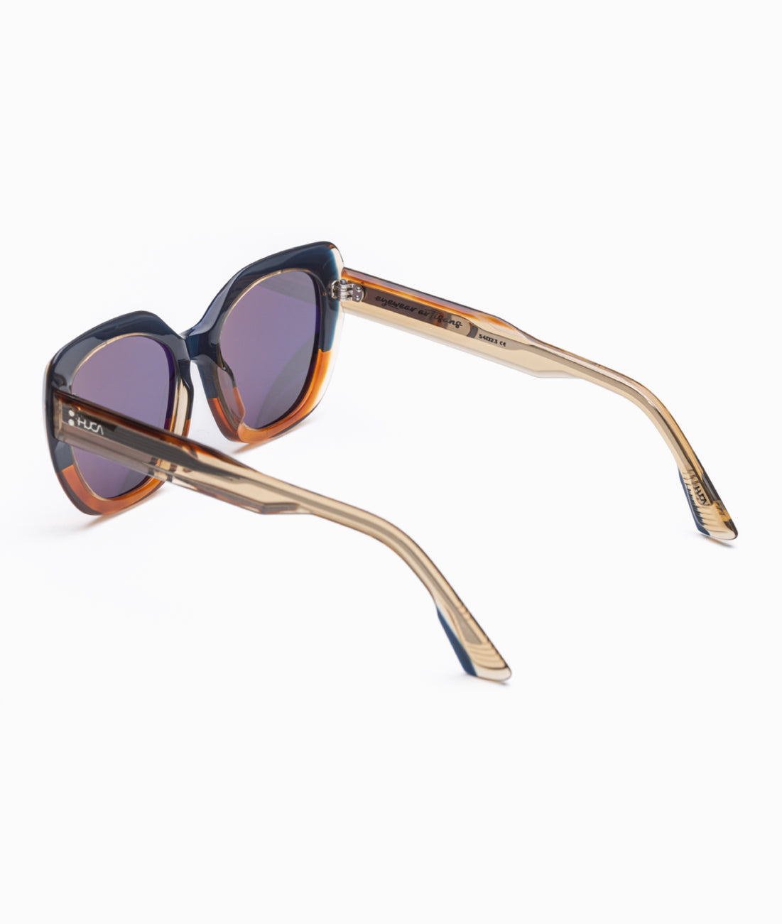 Gafas de sol mujer Azul + Carey - HUCA caras pequeñas
