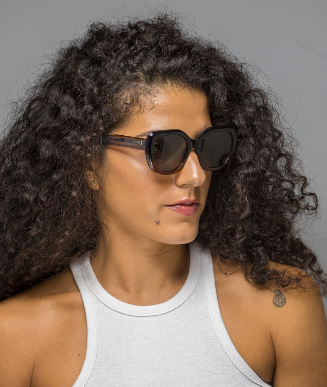 Gafas de sol mujer Negro + Carey - HUCA caras pequeñas