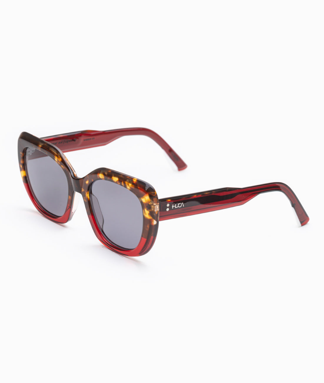 Gafas de sol mujer Havana + Rojo - HUCA caras pequeñas