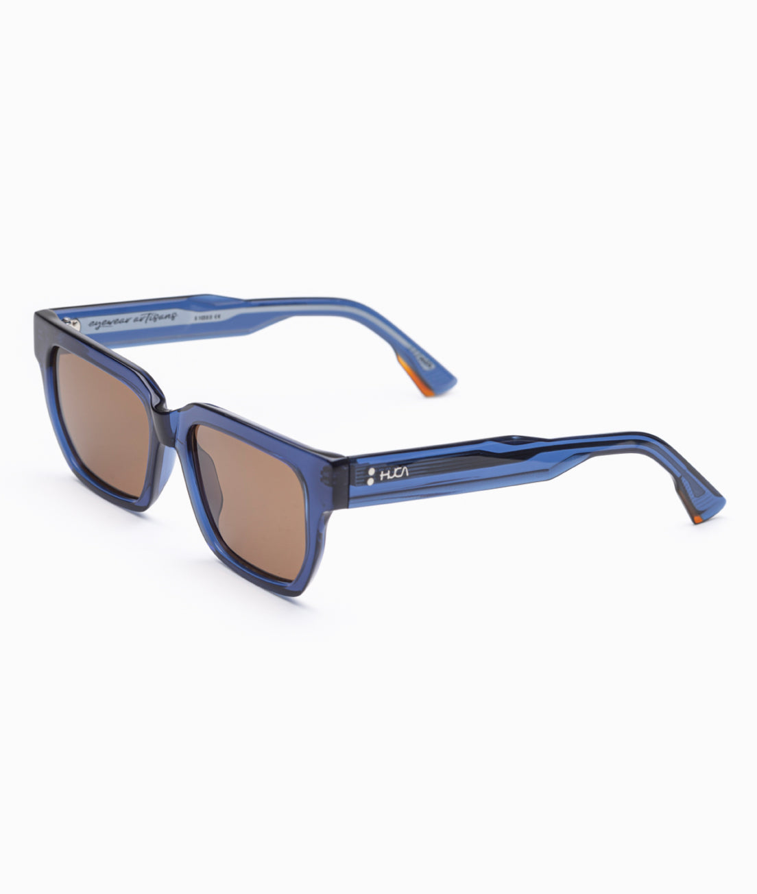 Gafas de sol cara pequeña hombre Azul transparente rectangulares - HUCA