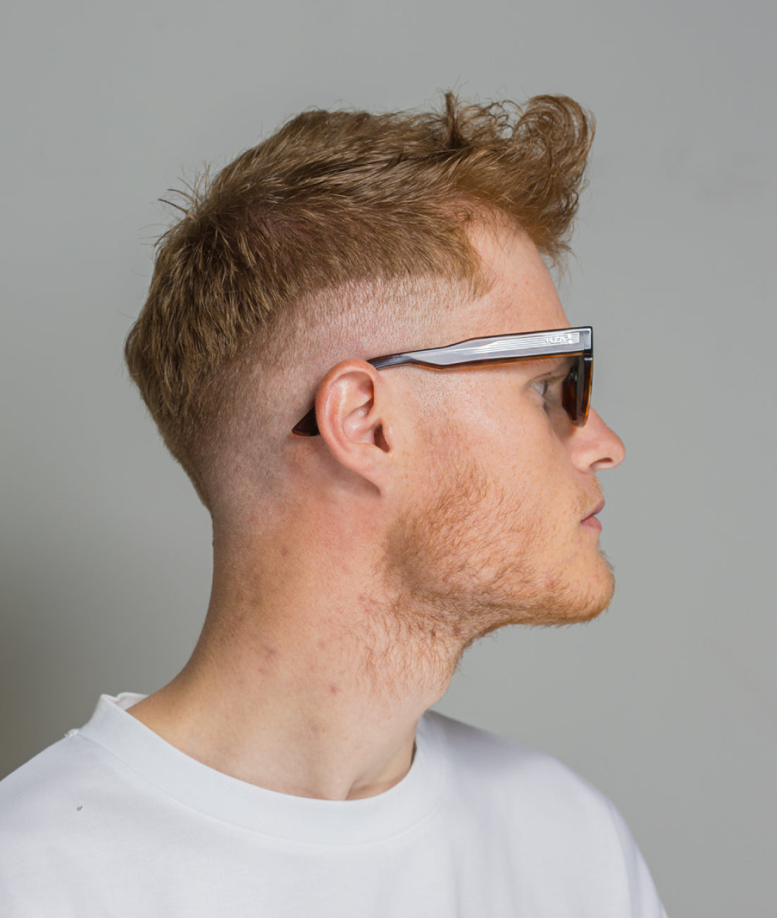 Gafas de sol cara pequeña hombre Negro + Havana rectangulares - HUCA