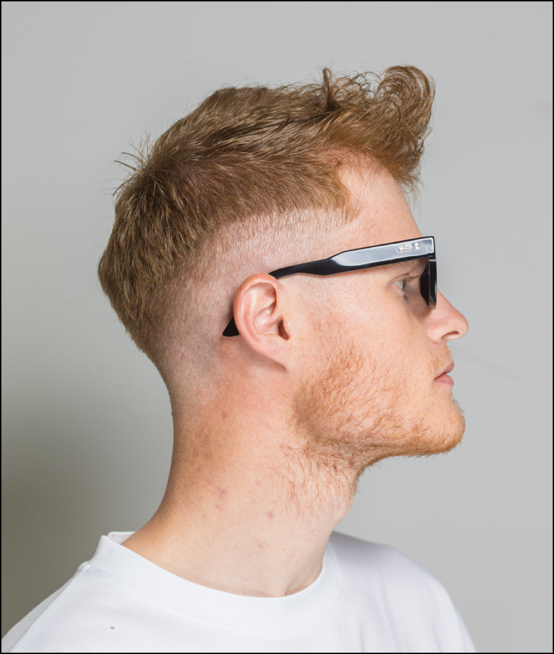 Gafas de sol cara pequeña hombre Negras rectangular - HUCA