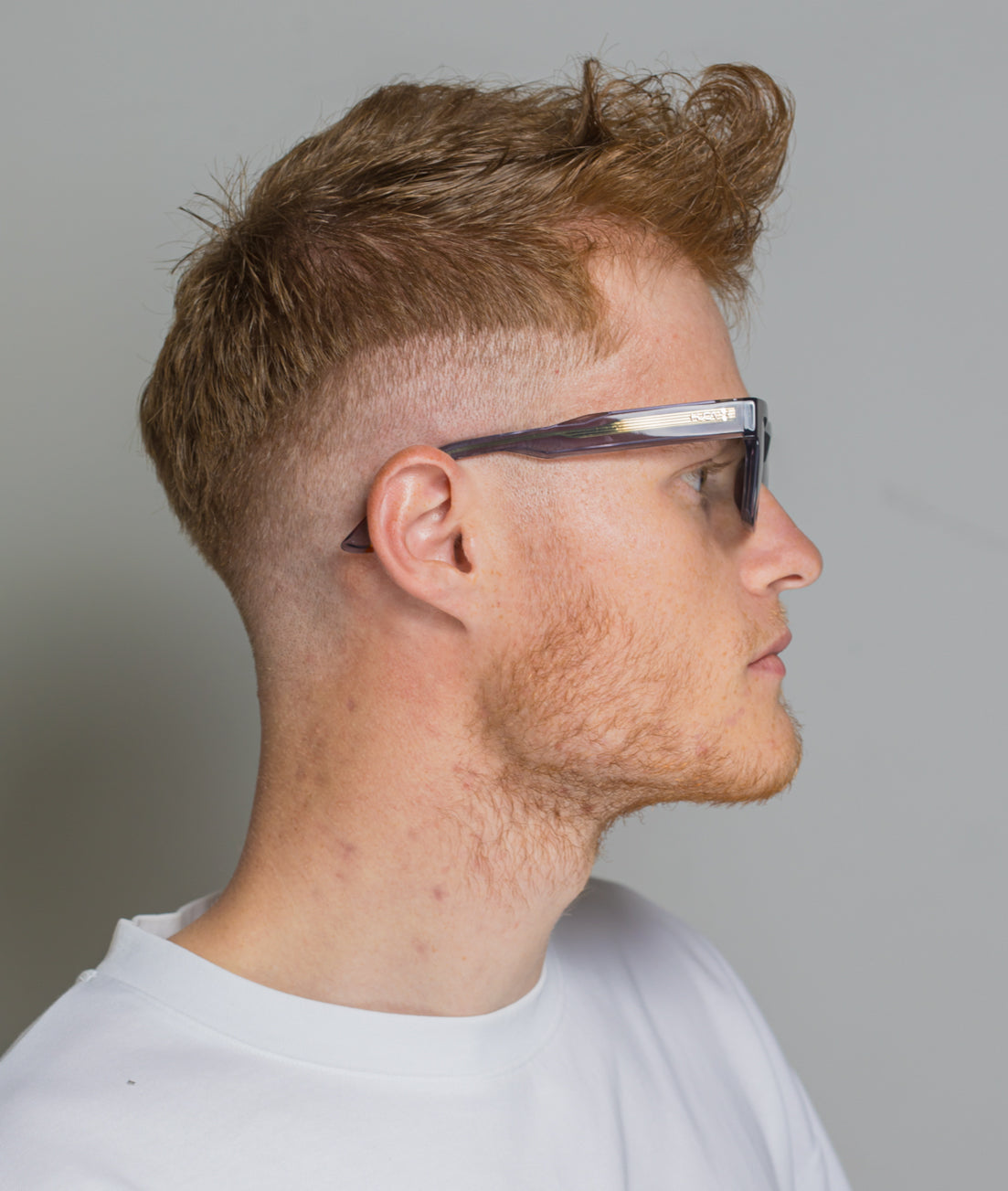 Gafas de sol cara pequeña hombre Negro transparentes rectangulares - HUCA